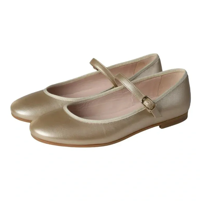 1324n - Gold Soft Leather Strap for Girl by London Kids