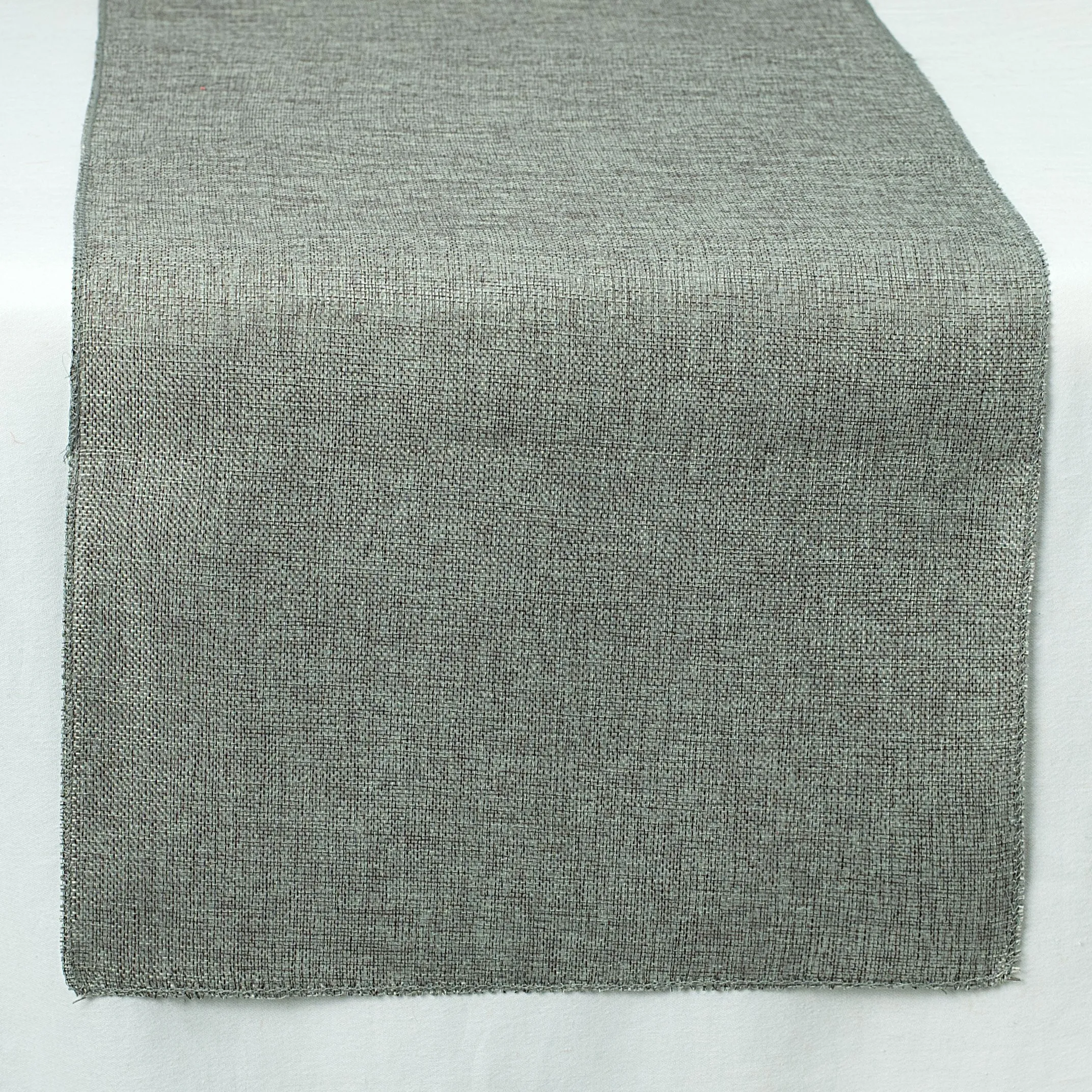 72" Faux Jute Table Runner: Dark Grey