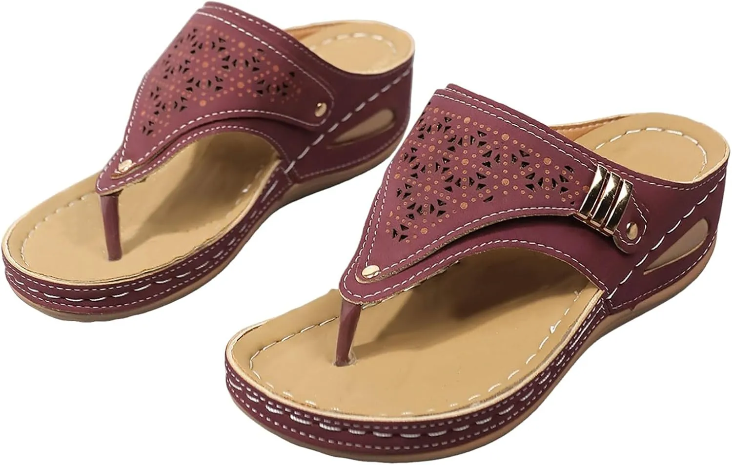 Arch Support Flip Flops for Women,Orthopedic Sandals for Women 2025 Dressy Summer Shoes Comfortable Walking Shoes Cushion Platform Beach Slippers Dressy 2025
