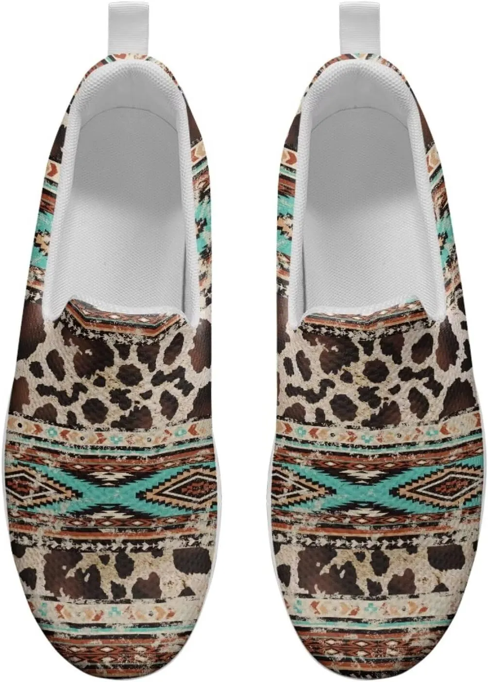 Aztec Tribal Women Fashion Loafers Stylish Slip On Shoes Vintage Dressy Sneaker Walking Slip Resistance