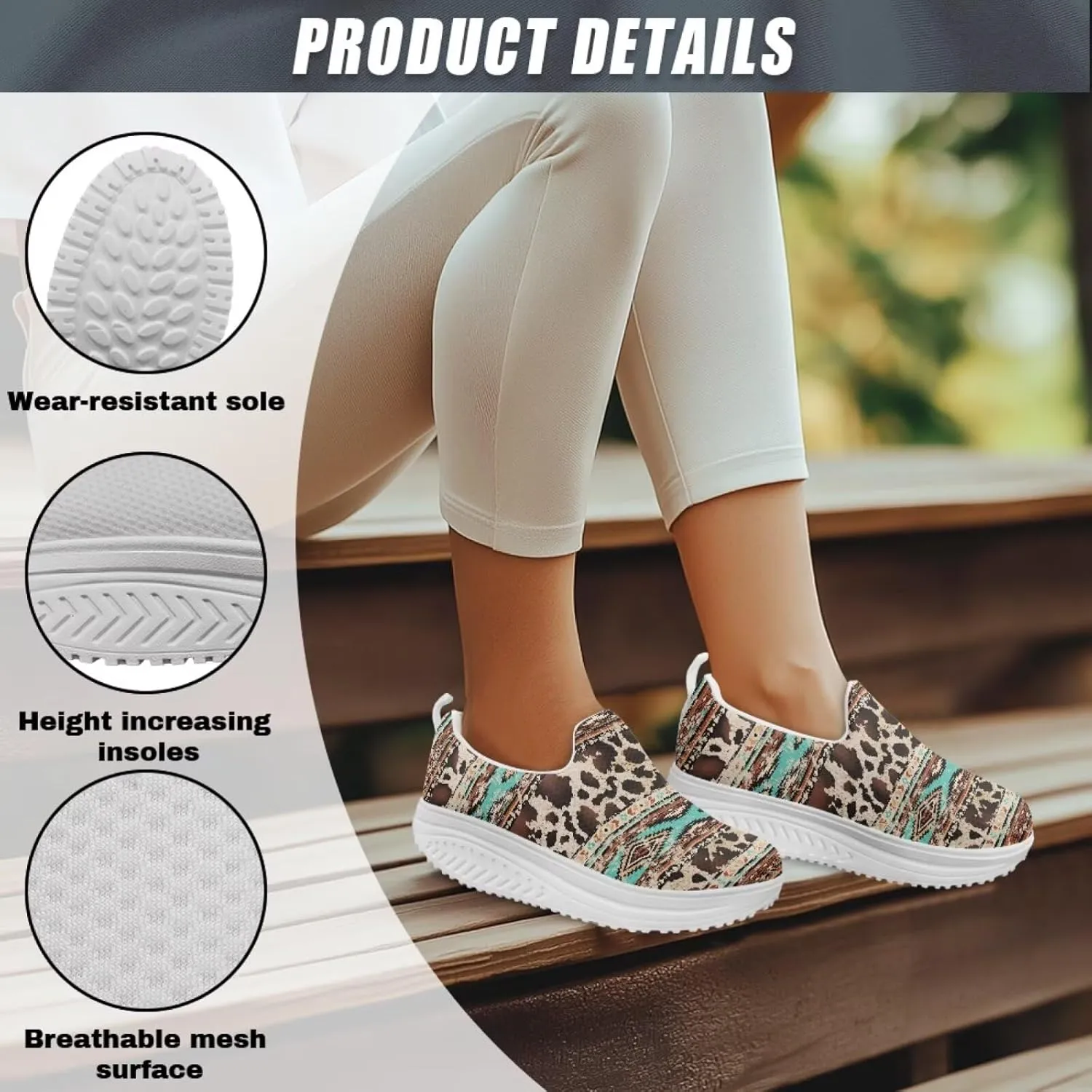 Aztec Tribal Women Fashion Loafers Stylish Slip On Shoes Vintage Dressy Sneaker Walking Slip Resistance