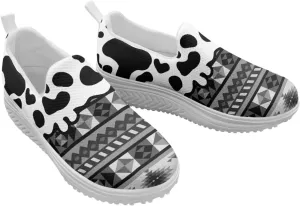 Aztec Tribal Women Fashion Loafers Stylish Slip On Shoes Vintage Dressy Sneaker Walking Slip Resistance