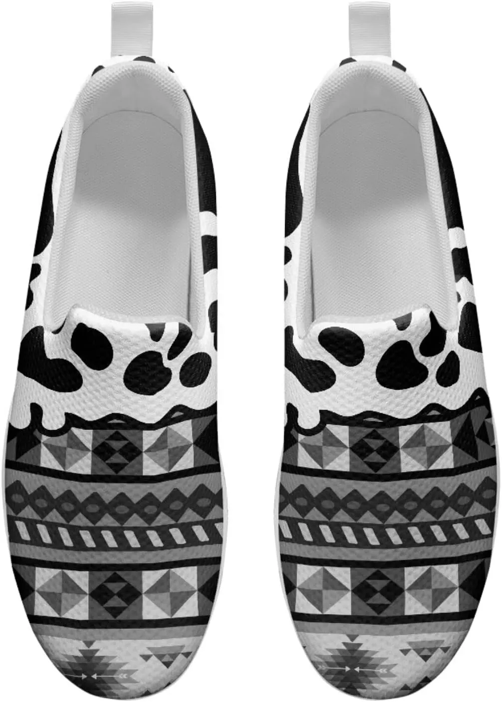 Aztec Tribal Women Fashion Loafers Stylish Slip On Shoes Vintage Dressy Sneaker Walking Slip Resistance