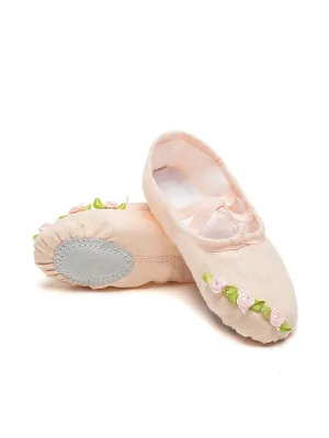 Ballet Shoes Handmade Small Flowers Soft Sole Dance Shoes