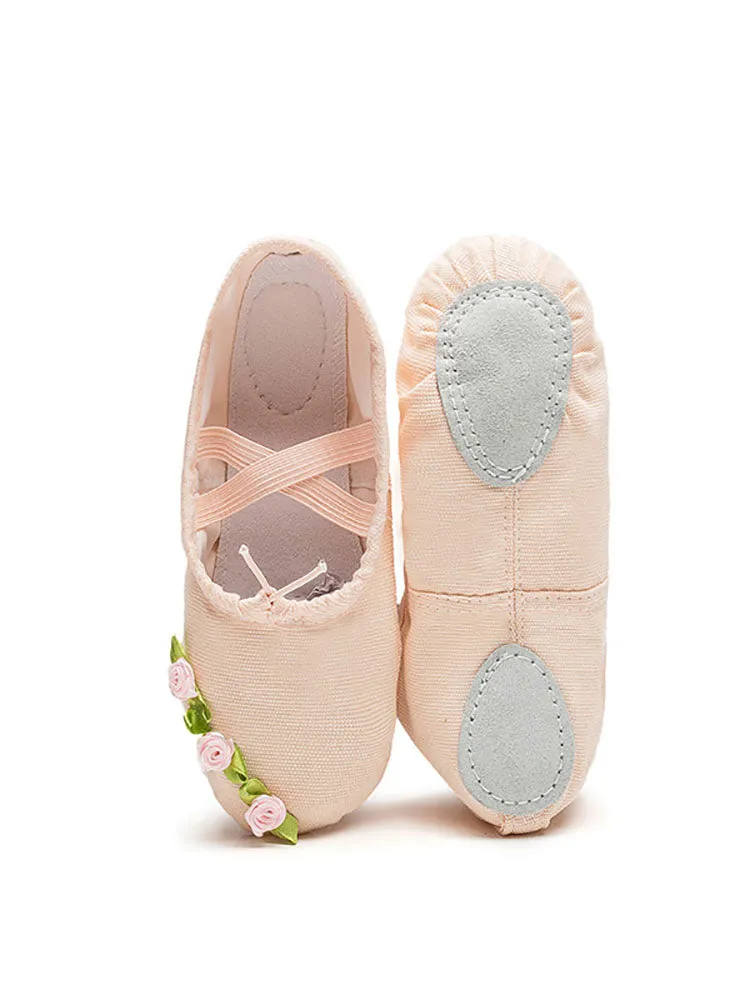 Ballet Shoes Handmade Small Flowers Soft Sole Dance Shoes