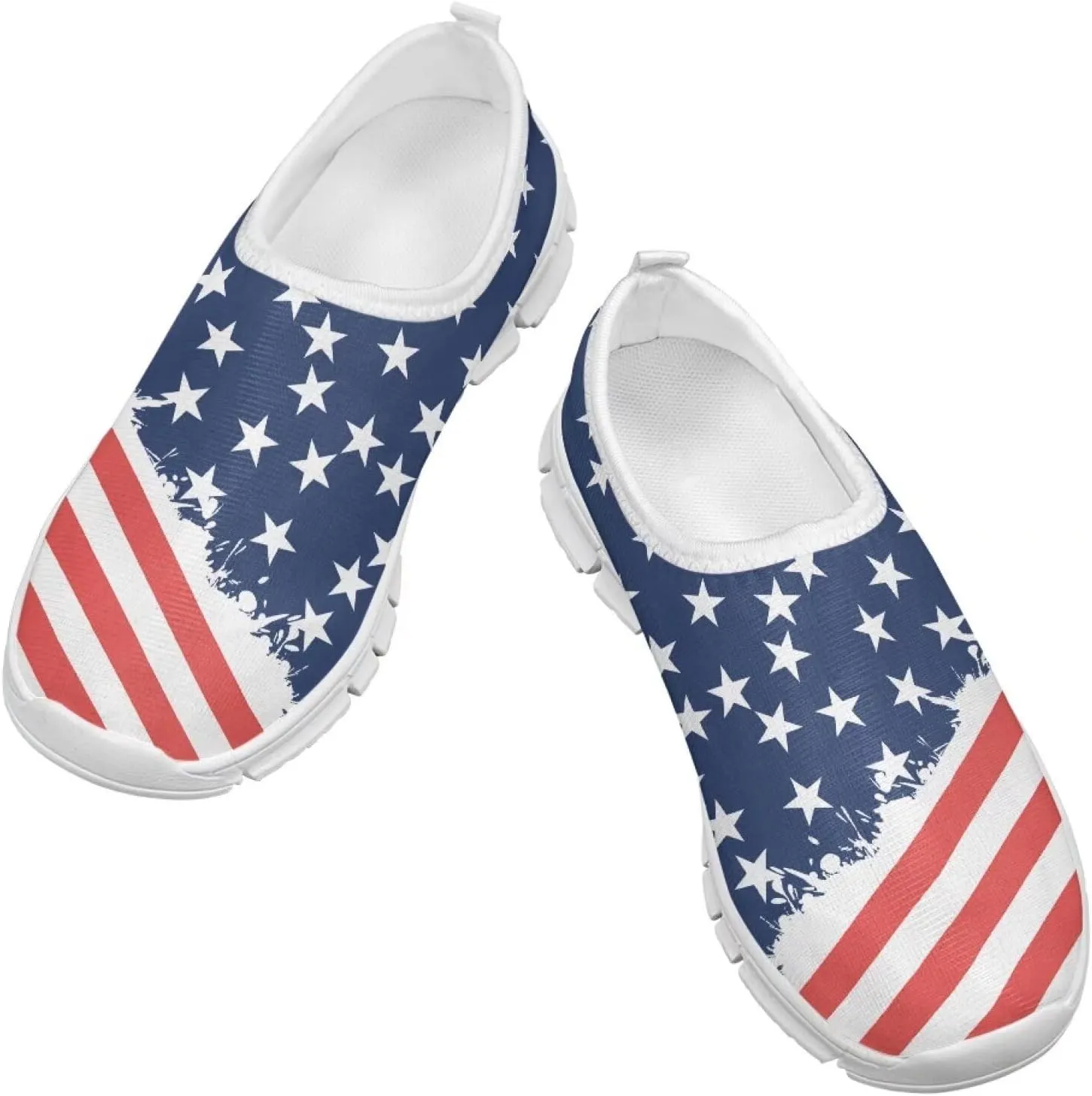 Big Kids Slip-On Walking Sneakers Casual Travel Loafers Tennis Shoes Breathable Workout Sneakers Lightweight Shoes US Size 11-15