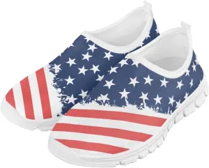 Big Kids Slip-On Walking Sneakers Casual Travel Loafers Tennis Shoes Breathable Workout Sneakers Lightweight Shoes US Size 11-15