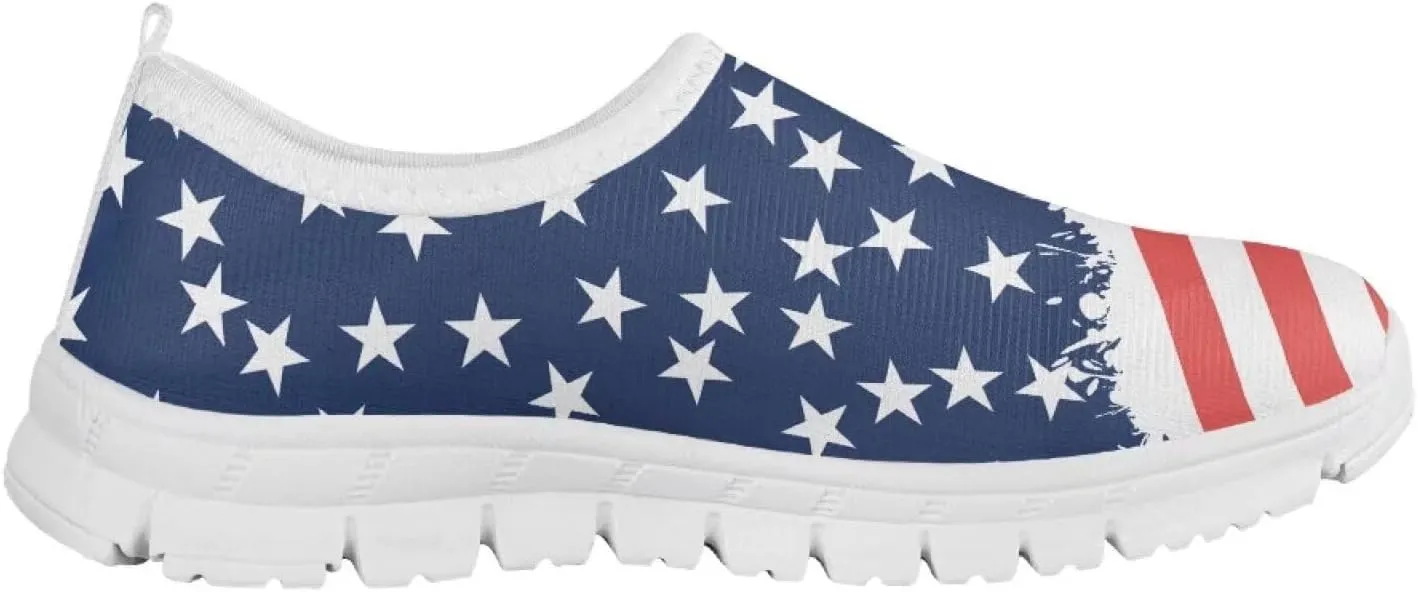 Big Kids Slip-On Walking Sneakers Casual Travel Loafers Tennis Shoes Breathable Workout Sneakers Lightweight Shoes US Size 11-15