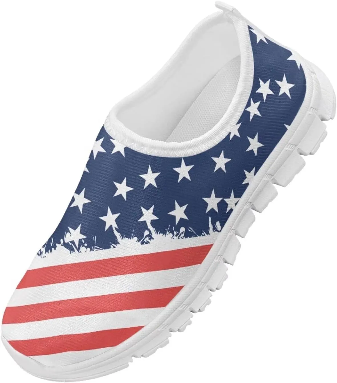 Big Kids Slip-On Walking Sneakers Casual Travel Loafers Tennis Shoes Breathable Workout Sneakers Lightweight Shoes US Size 11-15