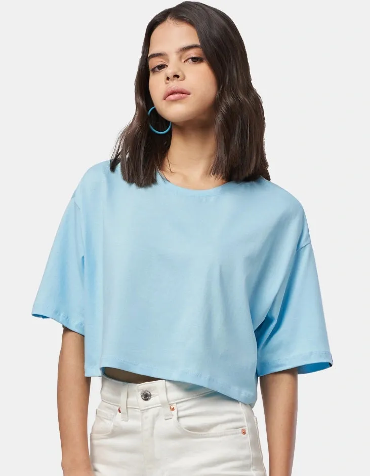 Blue Snow Mercerised Cotton T-shirt