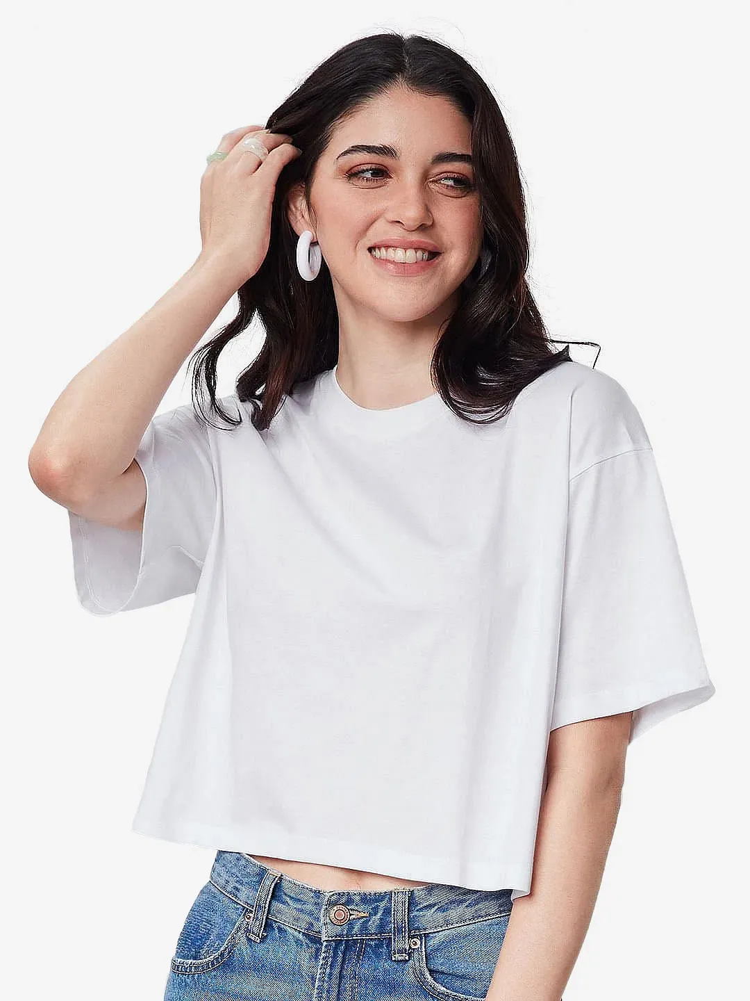 Blue Snow Mercerised Cotton T-shirt