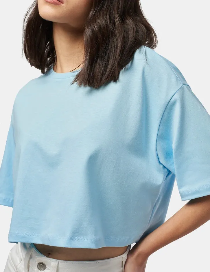 Blue Snow Mercerised Cotton T-shirt