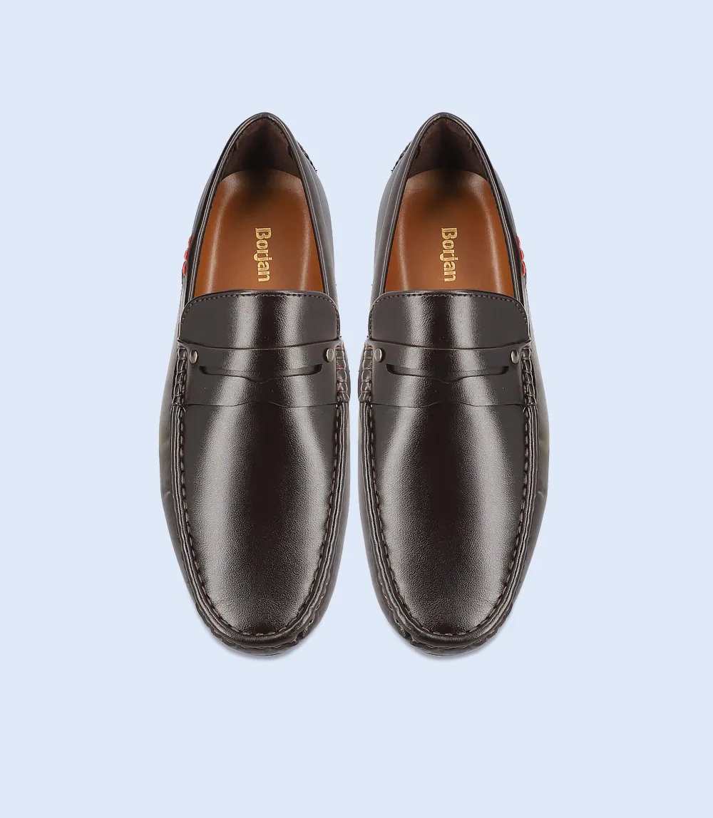 BM6694-COFFEE-Men Loafer