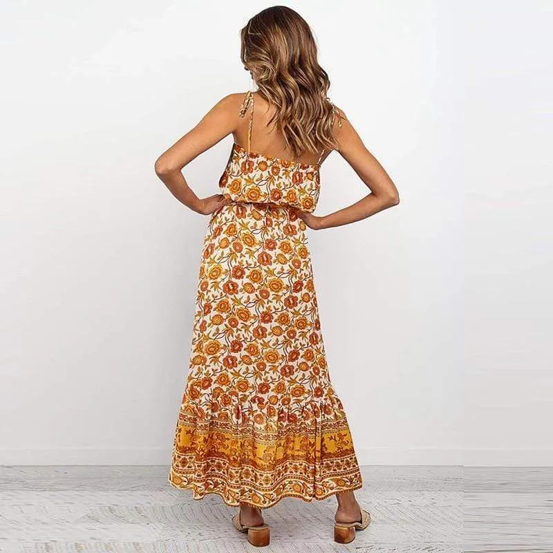 Boho Floral Maxi Dress