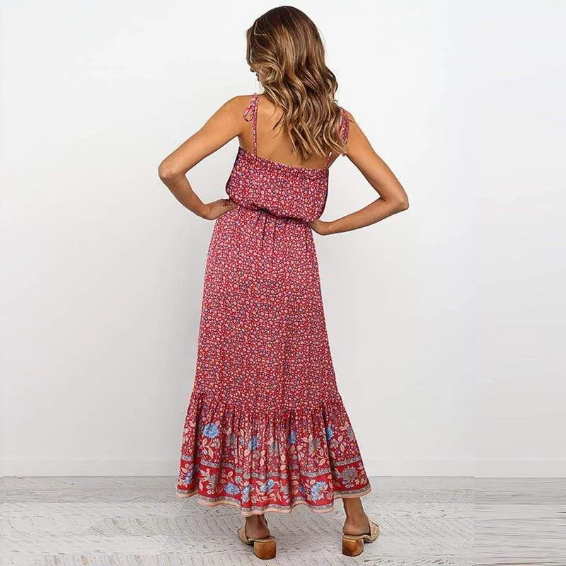 Boho Floral Maxi Dress