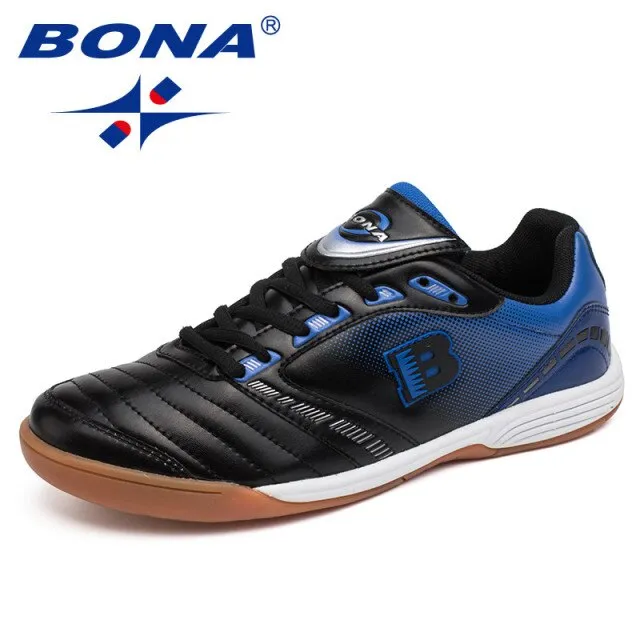 BONA New Typical Style Men Soccer Shoes Indoor Action Leather
