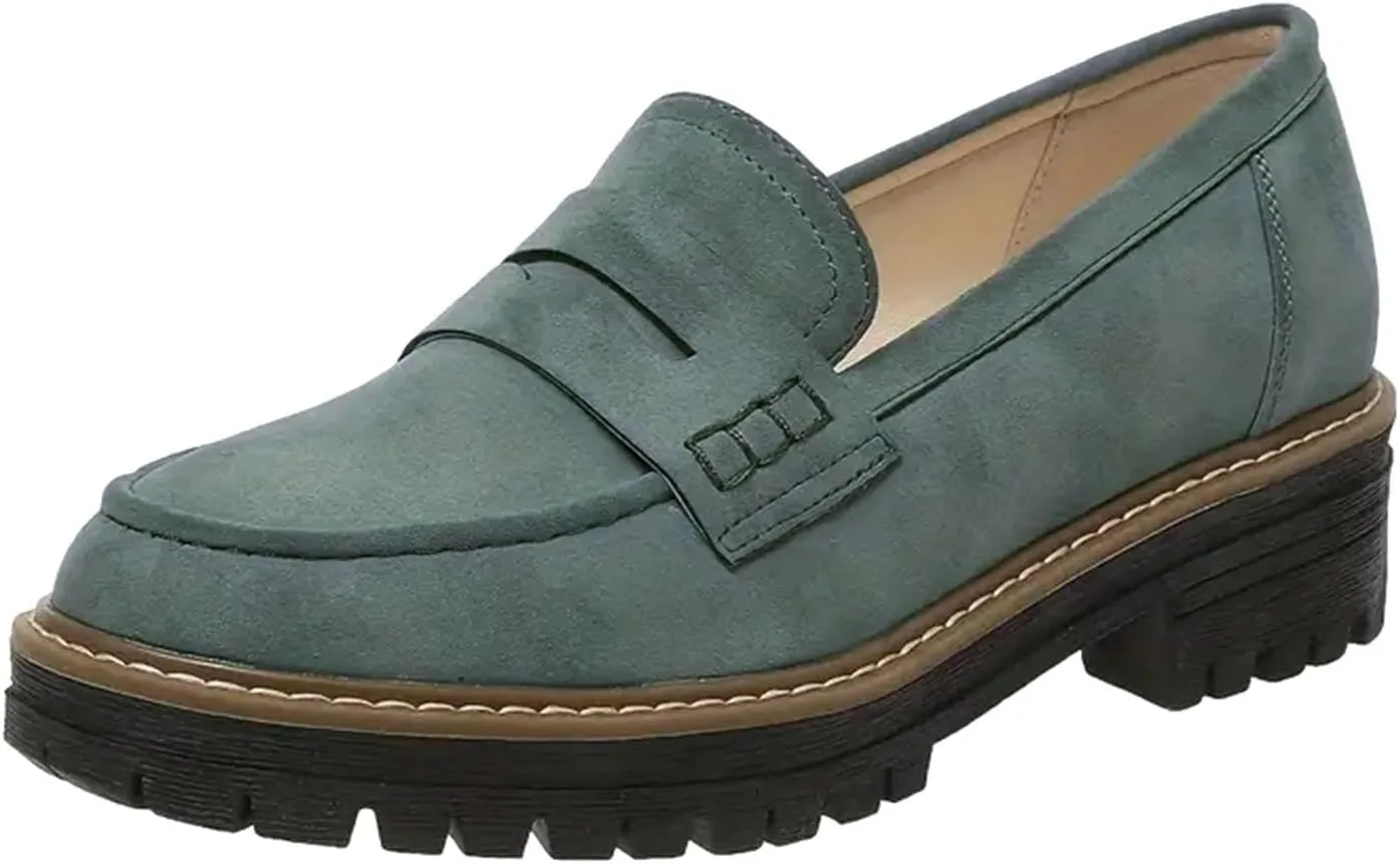 Cathalem Orthoture-Orthopedic Platform Loafers, Comfort Orthopedic Shoes, Womens Round Toe Walking Shoe, Slip on Shoes