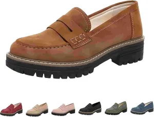 Cathalem Orthoture-Orthopedic Platform Loafers Comfort Orthopedic Shoes Womens Round Toe Walking Shoes Slip on Shoes