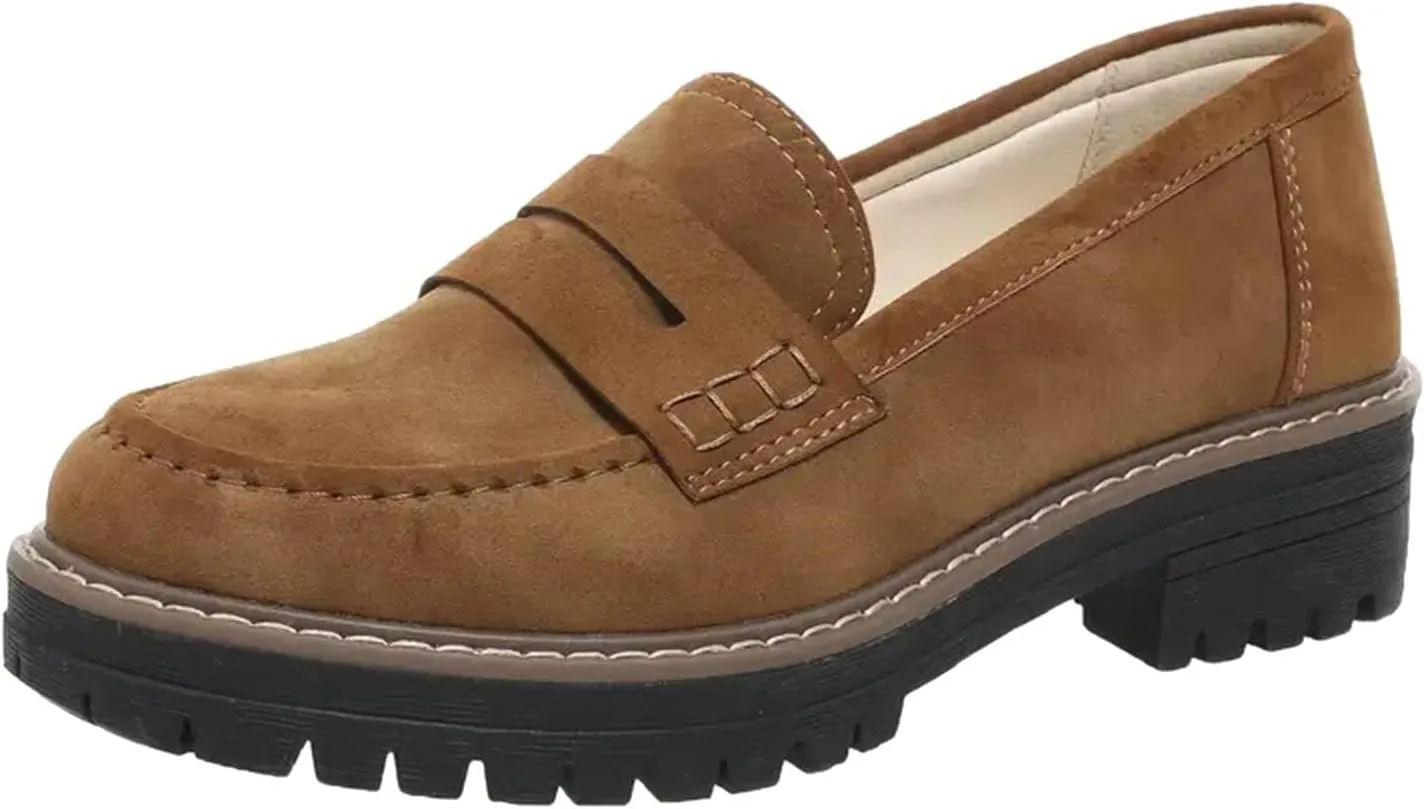 Cathalem Orthoture-Orthopedic Platform Loafers Comfort Orthopedic Shoes Womens Round Toe Walking Shoes Slip on Shoes