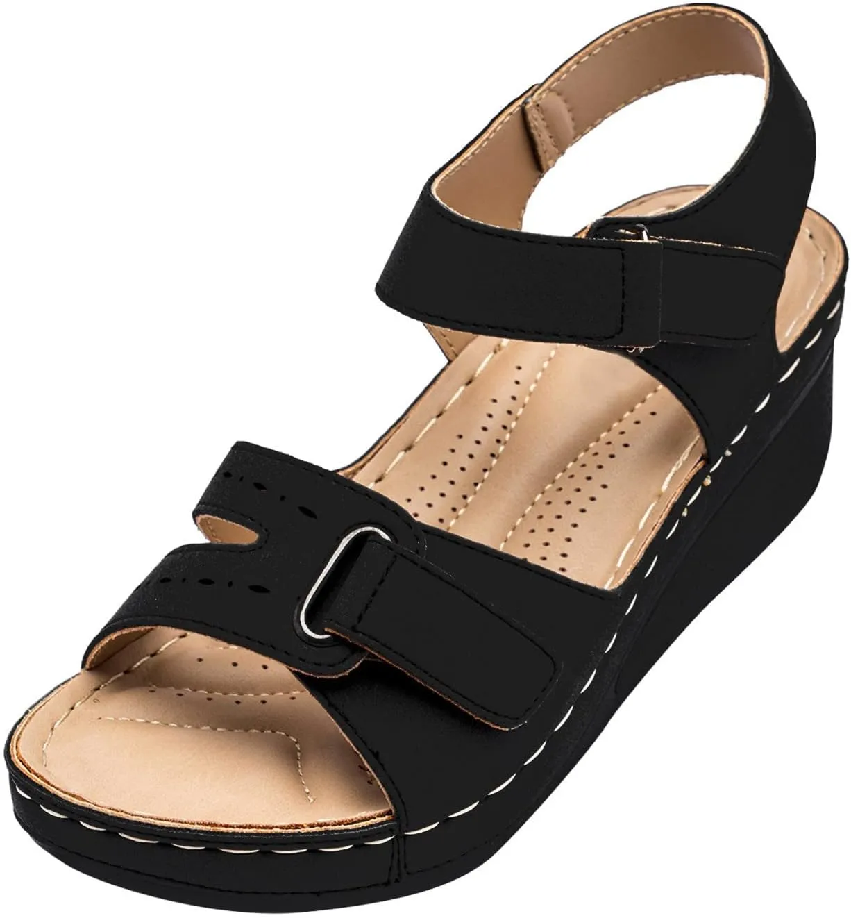Cathalem Summer Sandals for Women 2024 Dressy Summer Womens Comfortable Walking Sandals Fashion Orthotic Slides