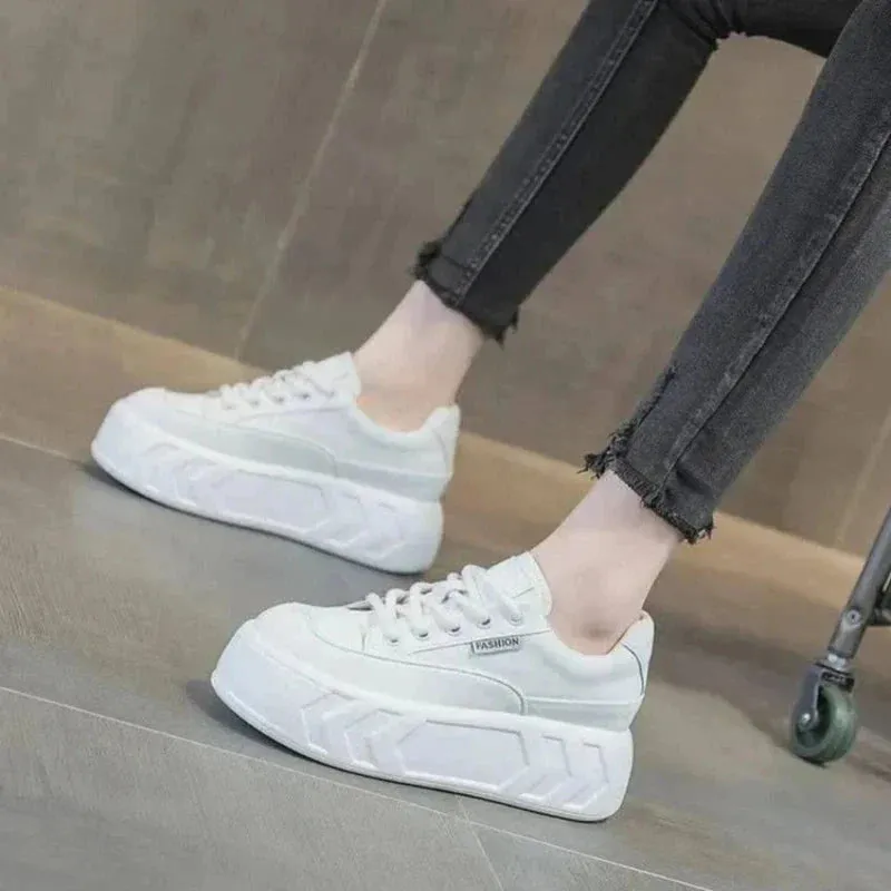 Chunky Sneakers for Women | 8cm Leather Thick Platform