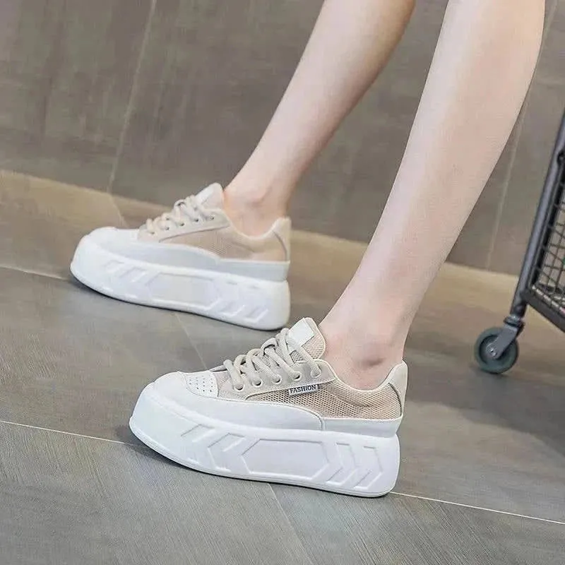 Chunky Sneakers for Women | 8cm Leather Thick Platform