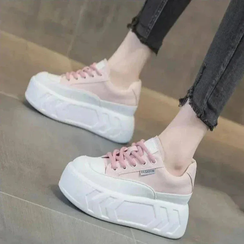 Chunky Sneakers for Women | 8cm Leather Thick Platform