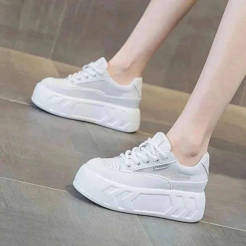 Chunky Sneakers for Women | 8cm Leather Thick Platform