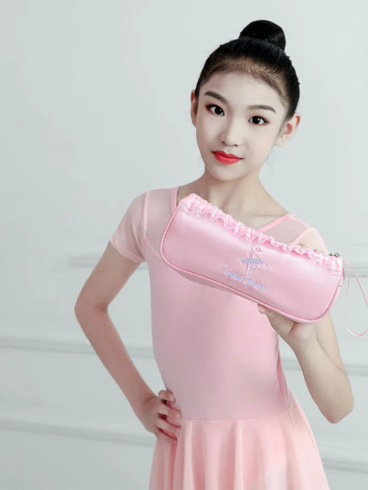 Dance Shoes Storage Bag Ballet Bag Pink Zipper Small Bag Mesh Shoe Bag