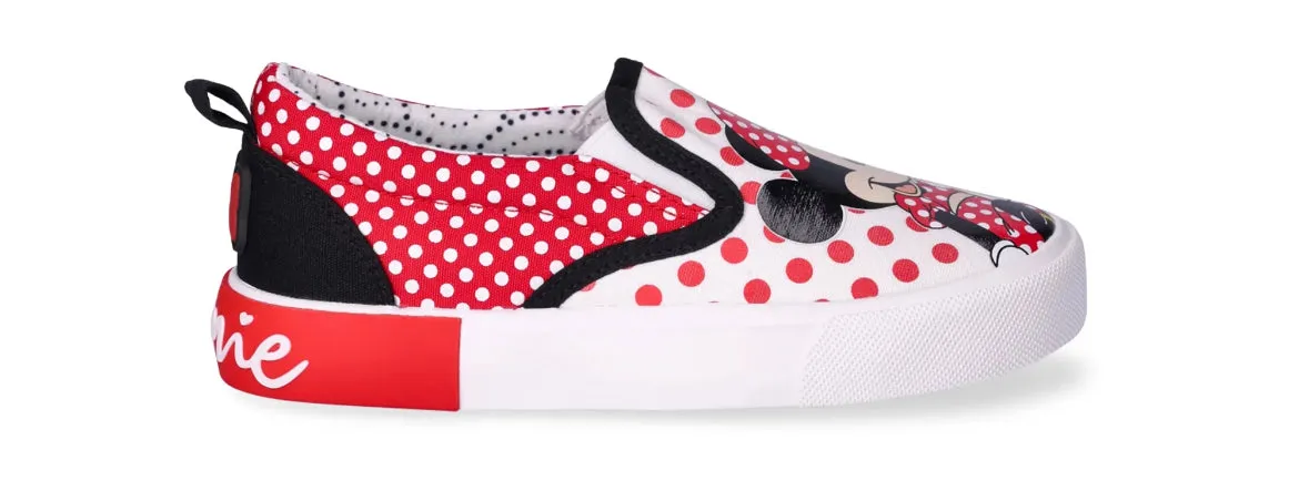 Disney Little Girl & Big Girl Minnie Mouse Twin Gore Slip-On Shoes