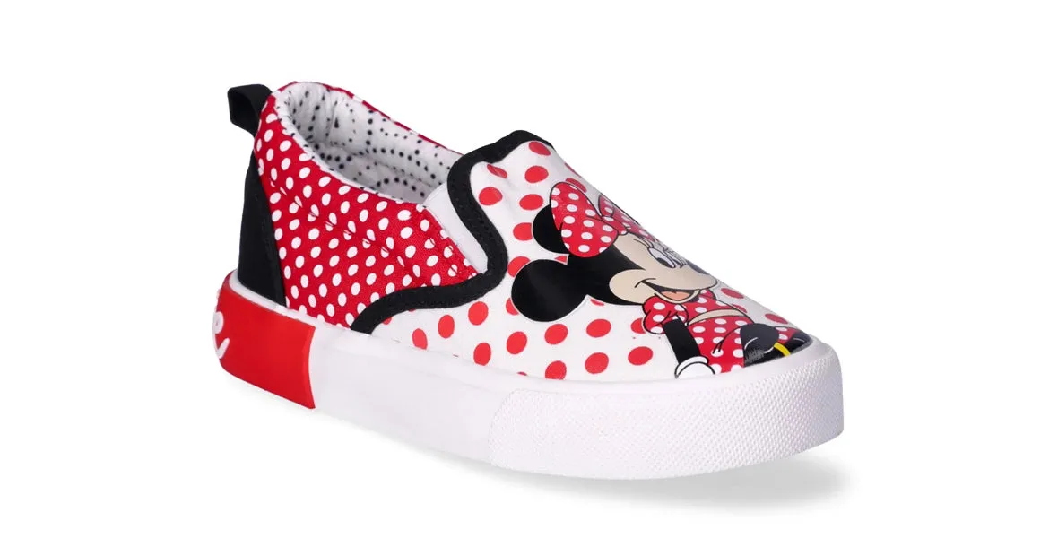 Disney Little Girl & Big Girl Minnie Mouse Twin Gore Slip-On Shoes
