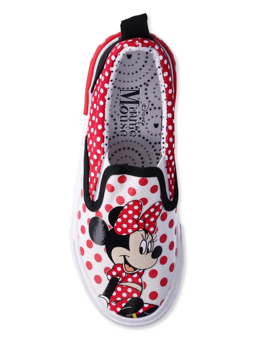 Disney Little Girl & Big Girl Minnie Mouse Twin Gore Slip-On Shoes