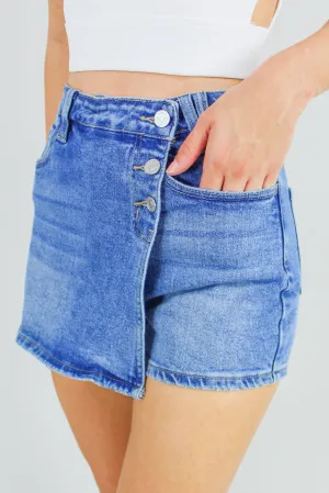 Do It Again Denim Skort