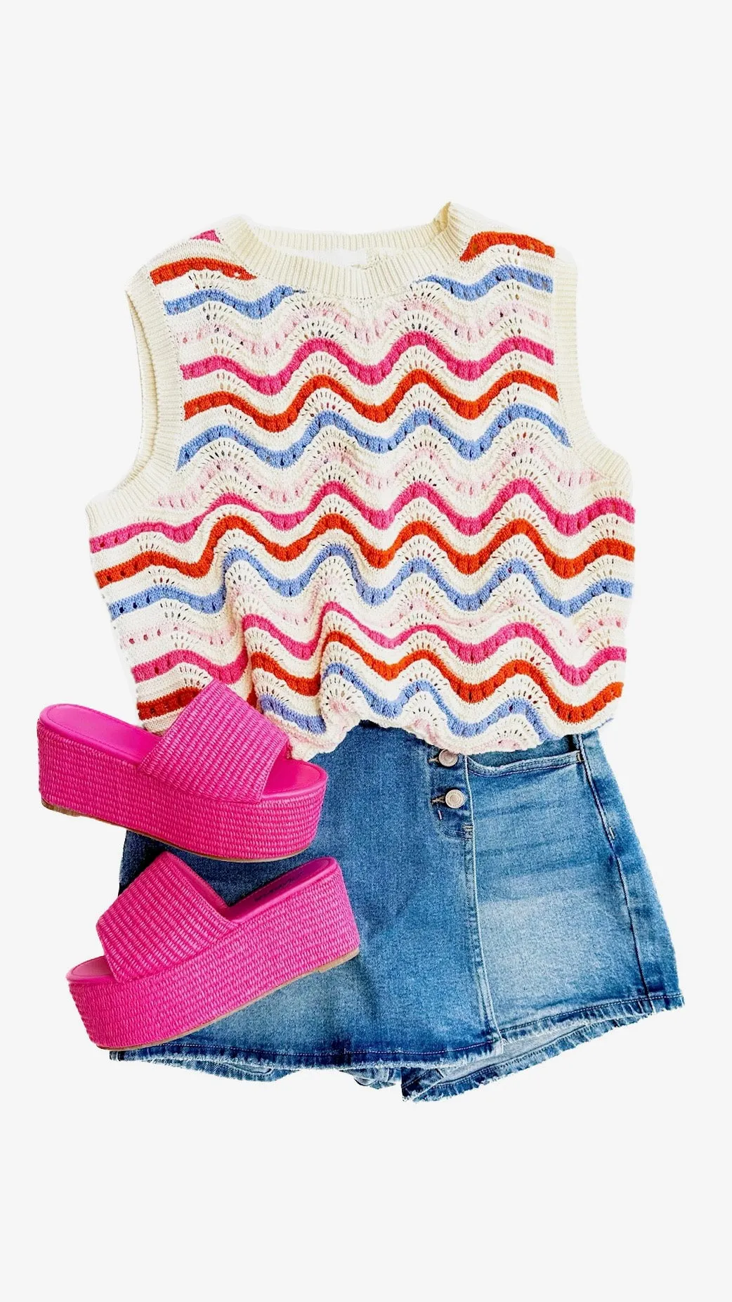 Do It Again Denim Skort