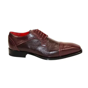 Emilio Franco Samuele Men's Shoes Burgundy Calf-Skin/Deer Leather Oxfords (EF1270)