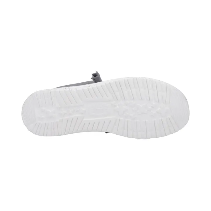 HEYDUDE Wally Canvas Shoe - Light Grey