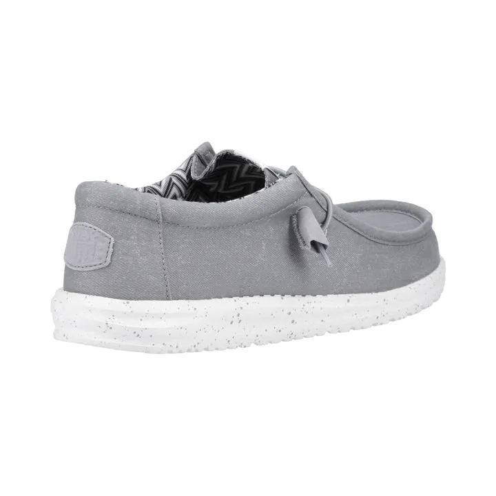 HEYDUDE Wally Canvas Shoe - Light Grey