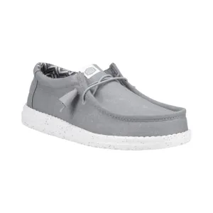 HEYDUDE Wally Canvas Shoe - Light Grey