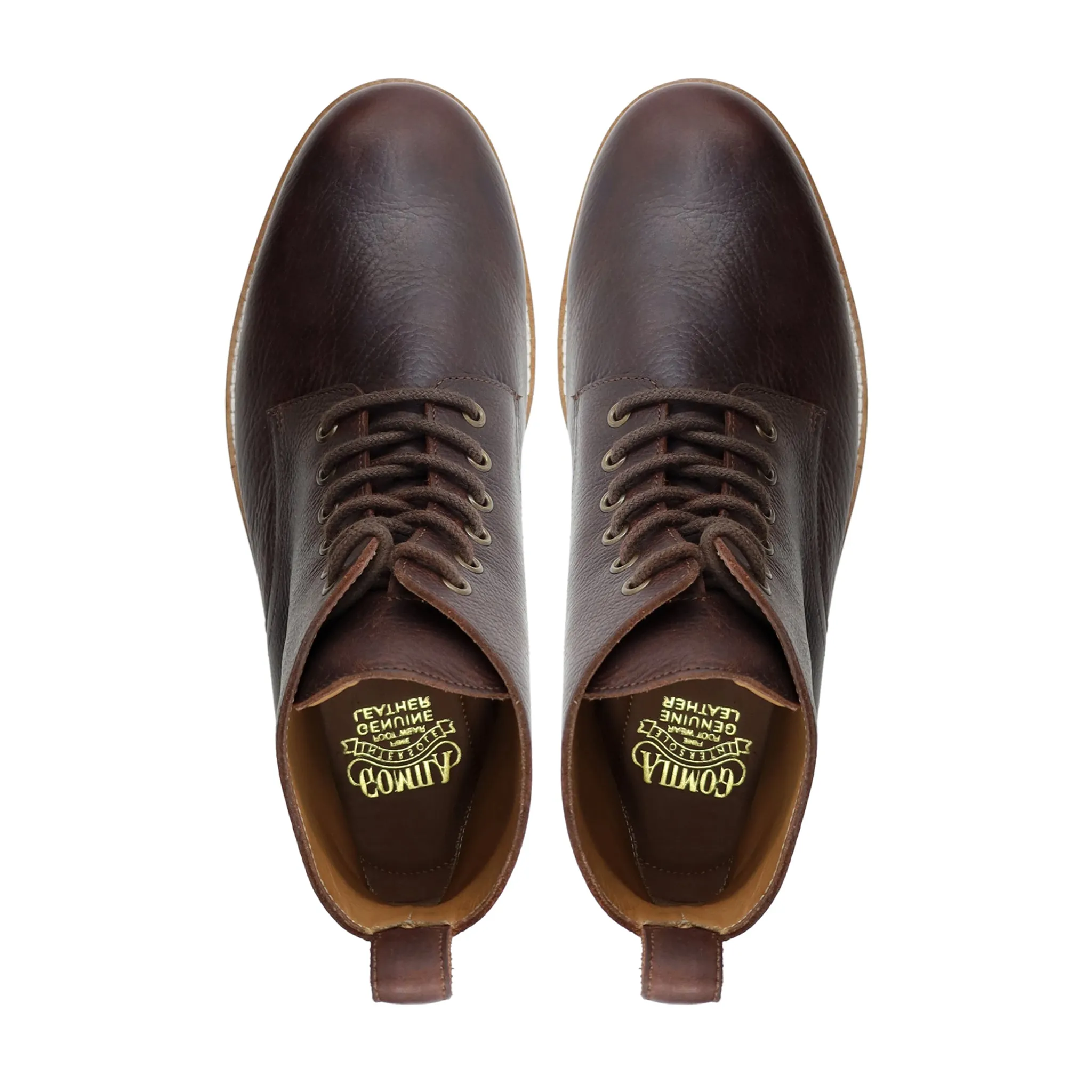 Ironb - Men's Dark Brown Pebble Grain Leather Boot