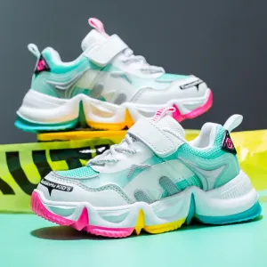 Kids Running Sneakers Children's Tennis Shoes Girl Row Sneakers