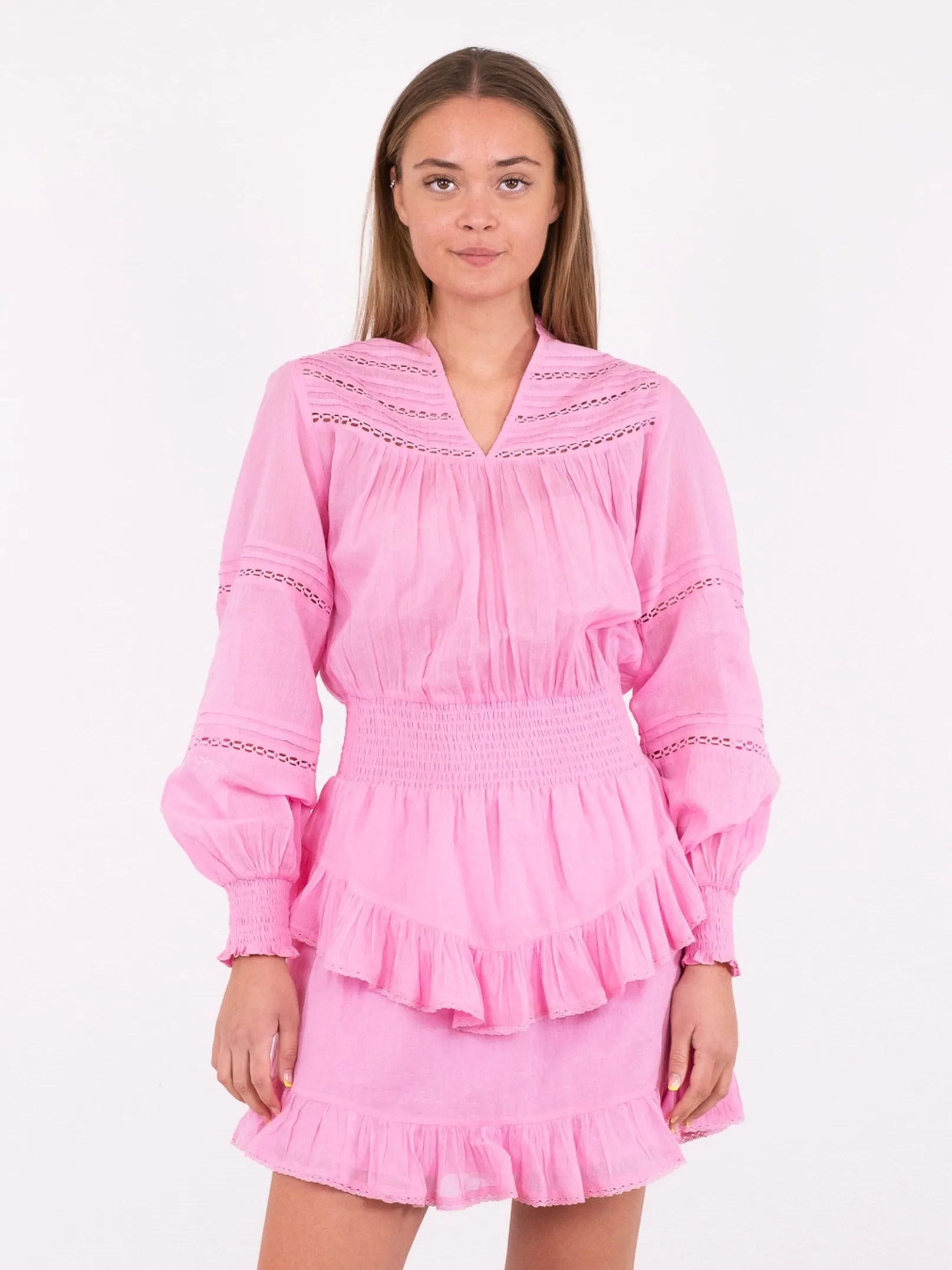 Klaire S Voile Dress - Soft Pink