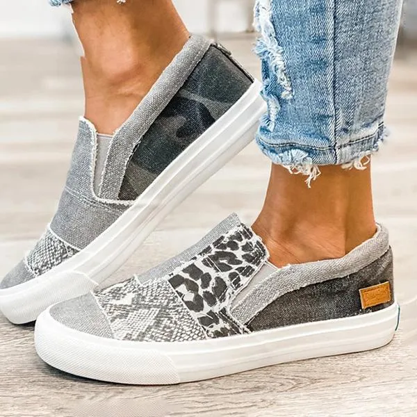 Lace-Up Flat Canvas Shoes