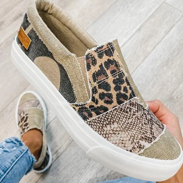 Lace-Up Flat Canvas Shoes