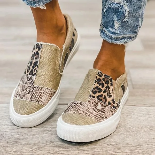 Lace-Up Flat Canvas Shoes