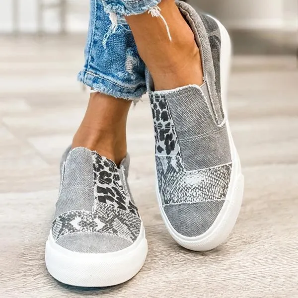 Lace-Up Flat Canvas Shoes