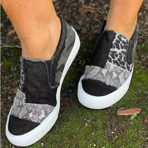 Lace-Up Flat Canvas Shoes