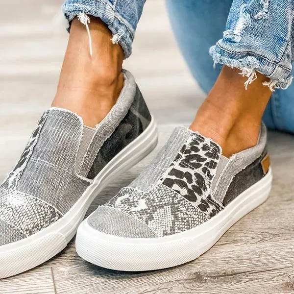 Lace-Up Flat Canvas Shoes