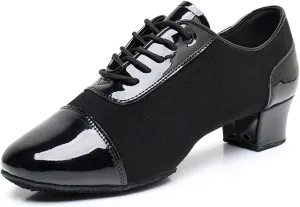 Latin Dance Shoes Men Modern Dance Shoes Men Ballroom Dancing Soft Rubber Sole Suede Sole Optional Large Size Male Jazz Latin Shoes