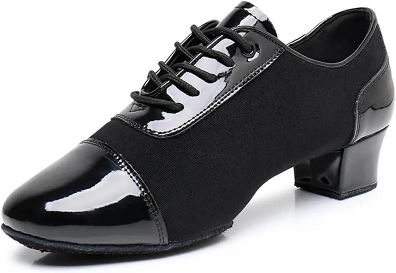 Latin Dance Shoes Men Modern Dance Shoes Men Ballroom Dancing Soft Rubber Sole Suede Sole Optional Large Size Male Jazz Latin Shoes