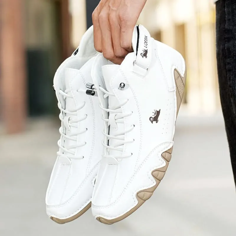 Leather Sneakers - High Top for Men